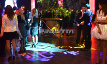 Floor projections to enhance indoor or outdoor events