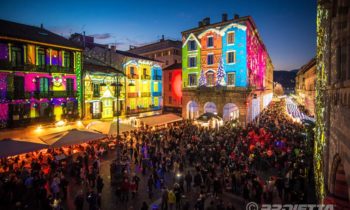 Christmas themed projections - Como Magic Light Festival