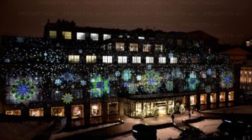Centro commerciale Tsum di Mosca - proiezioni Natalizie
