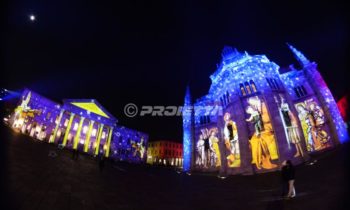 sacred images projection on dome and Como theatre