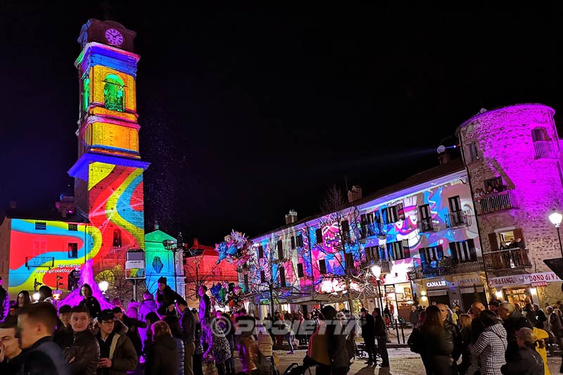 Video mapping di Carnevale